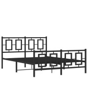 Czarne metalowe łóżko loftowe 120x200cm - Esenti