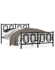 Czarne metalowe łóżko loftowe 120x200cm - Maneo w sklepie Edinos.pl