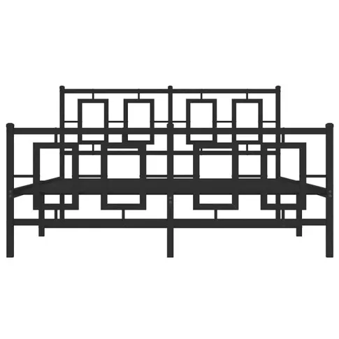 Czarne łóżko z metalu Esenti