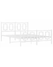Łóżko metalowe białe w stylu industrialnym 140x200 cm - Esenti w sklepie Edinos.pl