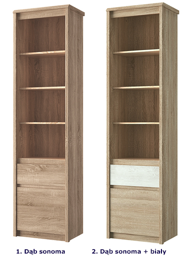 kolory frontów szuflady regału Buffali 10X