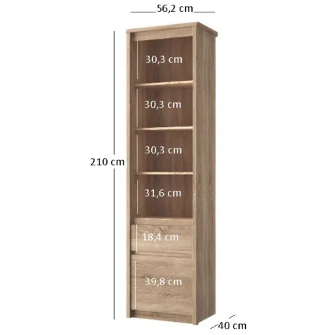 wymiary regału z półkami Sentar 10X