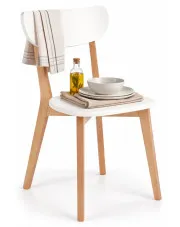 Białe krzesło do kuchni - Karmeza w sklepie Edinos.pl