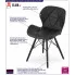 Szczegółowe zdjęcie nr 4 produktu Czarne krzesło kuchenne - Inez 5X