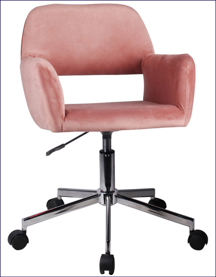 Tapicerowane krzesło do biurka Frokter kolor różowy