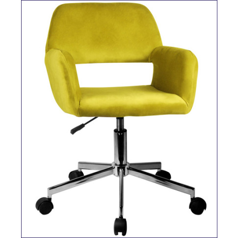 Nowoczesne żółte krzesło obrotowe Frokter