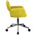 Tapicerowany żółty fotel obrotowy Frokter