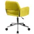 Welurowy żółty fotel obrotowy Frokter