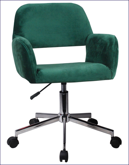 Tapicerowane krzesło do biurka Frokter kolor butelkowa zieleń