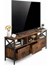 Industrialna szafka RTV z 3 szufladami - Ruiz w sklepie Edinos.pl