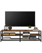 Loftowy stolik pod telewizor z półkami - Barko w sklepie Edinos.pl