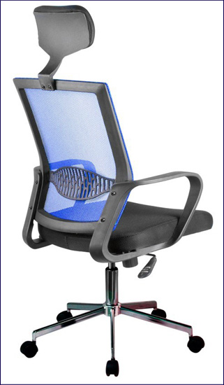 Profilowany fotel obrotowy Trexol kolor niebieski