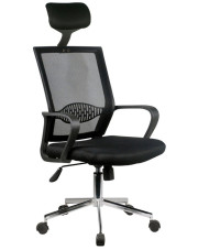 Czarny klasyczny fotel ergonomiczny do biurka - Trexol w sklepie Edinos.pl