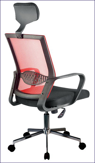 Profilowany fotel obrotowy Trexol kolor czerwony