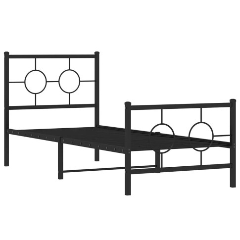 Czarne metalowe łóżko loftowe Ripper