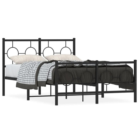 Czarne loftowe łóżko metalowe Ripper