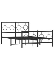 Czarne metalowe łóżko w stylu loftowym 160x200cm - Ripper