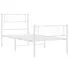 Białe metalowe łóżko Espux