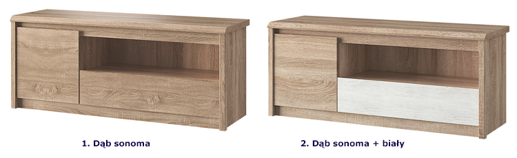 kolory frontów szuflady szafki rtv Buffali 14X