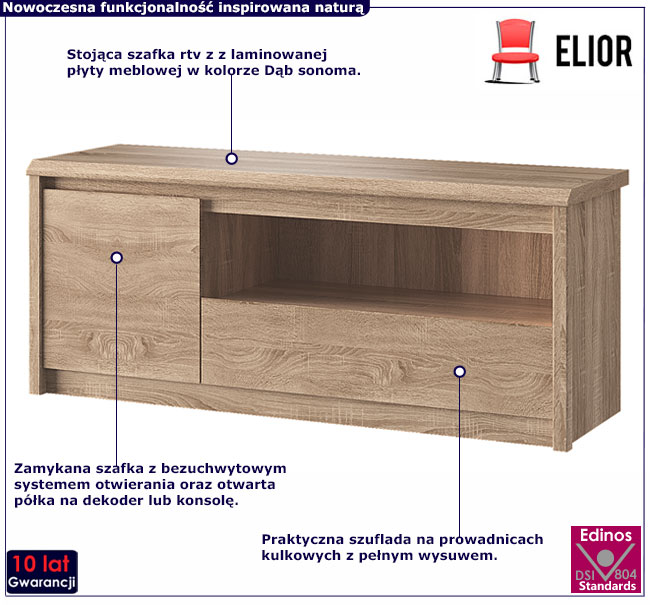 szafka rtv dąb sonoma Buffali 14X