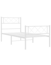 Białe metalowe łóżko loftowe 100x200 cm - Espux w sklepie Edinos.pl