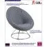 Fotografia Fotel muszelka Inex - szary z kategorii Fotele wypoczynkowe
