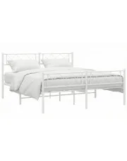 Białe industrialne metalowe łóżko 120x200 cm - Raffa w sklepie Edinos.pl
