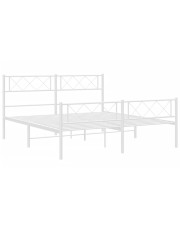 Białe industrialne metalowe łóżko 120x200 cm - Espux w sklepie Edinos.pl