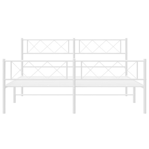Białe metalowe łóżko industrialne Espux