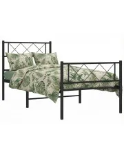 Czarne metalowe łóżko loftowe 80x200 cm - Raffa w sklepie Edinos.pl