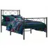 Czarne metalowe łóżko loftowe 90x200 cm - Raffa
