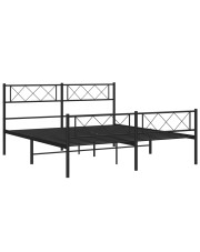 Czarne metalowe łóżko industrialne 120x200cm - Espux w sklepie Edinos.pl