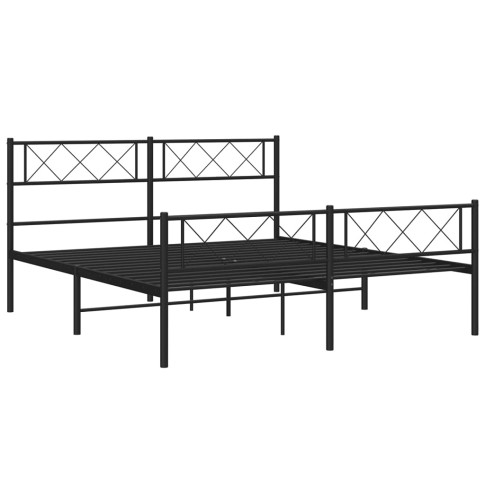 Czarne metalowe łóżko Espux