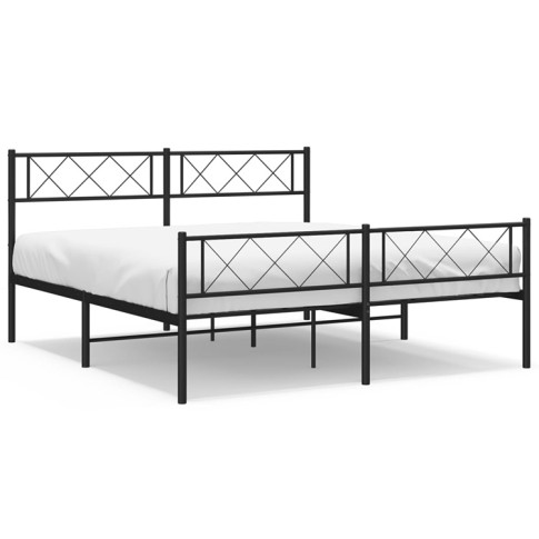 Czarne łóżko z metalu Espux