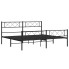 Czarne metalowe łóżko małżeńskie 180x200cm - Espux