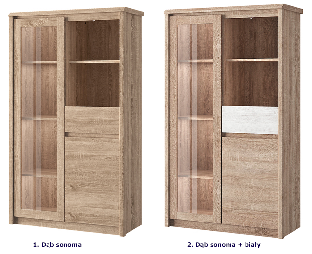 kolory frontów szuflady witryny Buffali 15X