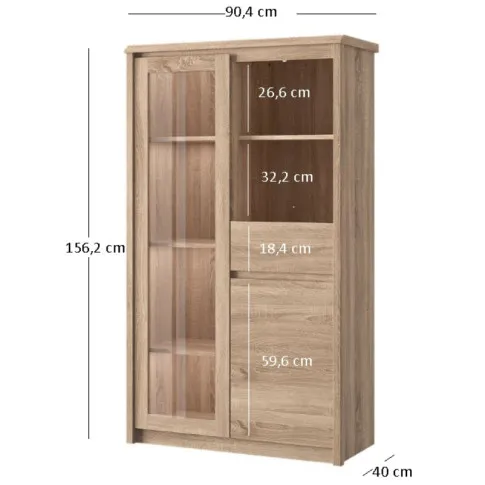 wymiary witryny z szufladą Sentar 15X