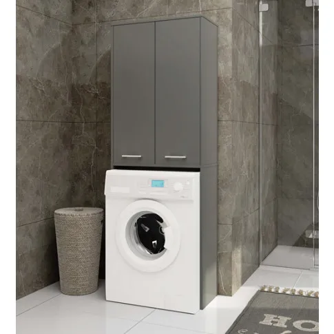 Wizualizacja grafitowej szafki nad pralkę Serdios