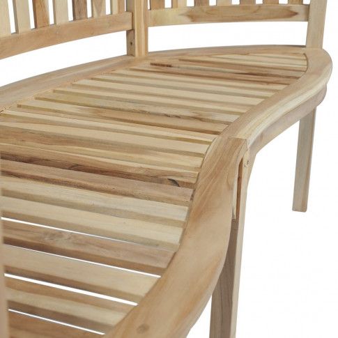 Szczegółowe zdjęcie nr 5 produktu Drewniana ławka ogrodowa Bart - brązowa