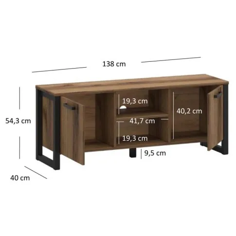 wymiary nowoczesnej szafki rtv Holton 9X