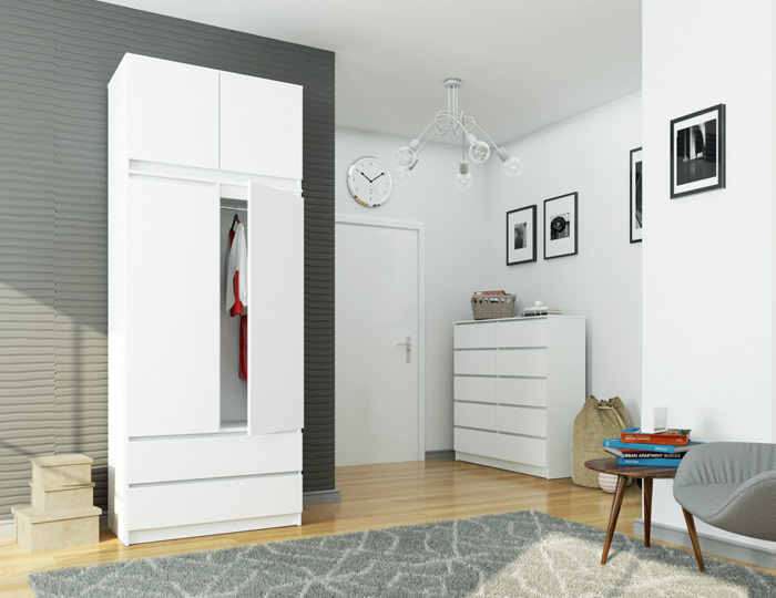 Wizualizacja szafy Ronoti 3X kolor biały