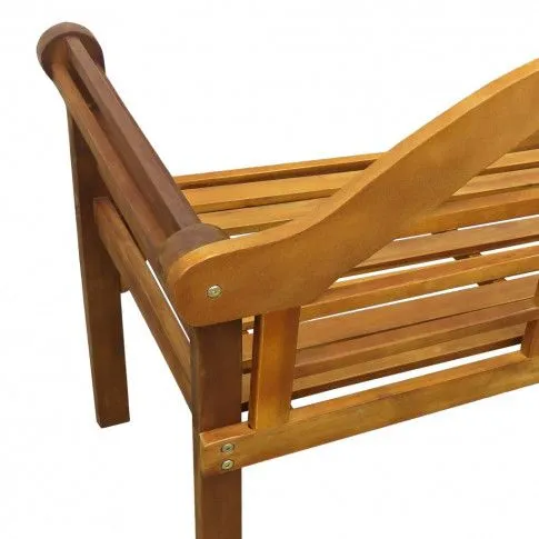 Szczegółowe zdjęcie nr 4 produktu Drewniana zewnętrzna ławka ogrodowa Royale - brązowa