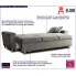 Szara rozkładana sofa welurowa Artaxa