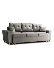 Szara rozkładana sofa z pojemnikiem - Kanoni w sklepie Edinos.pl