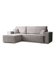 Szara narożna sofa z funkcją spania - Remida