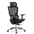 Czarny ergonomiczny fotel biurowy Arax