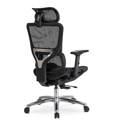 Czarny ergonomiczny fotel biurowy Arax