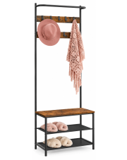 Wieszak do przedpokoju z szafką na buty w stylu loft - Deila w sklepie Edinos.pl