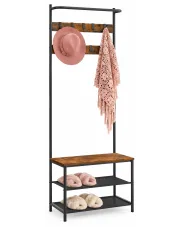 Wieszak do przedpokoju z szafką na buty w stylu loft - Deila w sklepie Edinos.pl