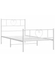 Białe metalowe łóżko loftowe 80x200 cm - Edelis w sklepie Edinos.pl